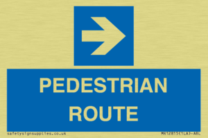 PEDESTRIAN ROUTE - right arrow